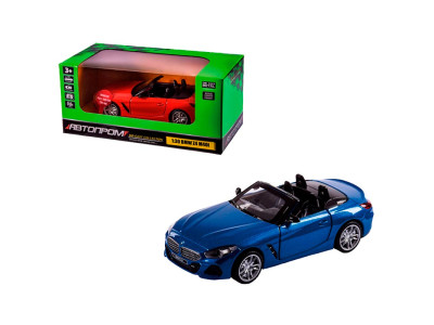 Машинка Автопром BMW Z4 M40i 1:30 металева зі світлом і звуком 68412_Blue