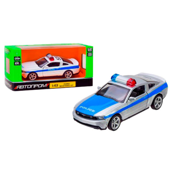 Машина мет АВТОПРОМ 1:43 Ford Mustang GT 2 кольора двері що відчиняються 4372_Gray Машина мет АВТОПРОМ 1:43 Ford Mustang GT 2 кольора двері що відчиняються 4372_Gray
