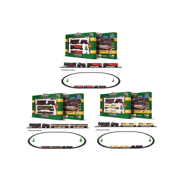 Залізна дорога 1:87 зі світлом і звуком на батарейках 1601А-4АВС Залізна дорога 1:87 зі світлом і звуком на батарейках 1601А-4АВС