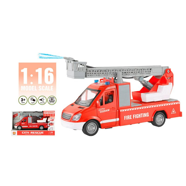 Інерційна пожежна машинка зі світлом і звуком WY596A