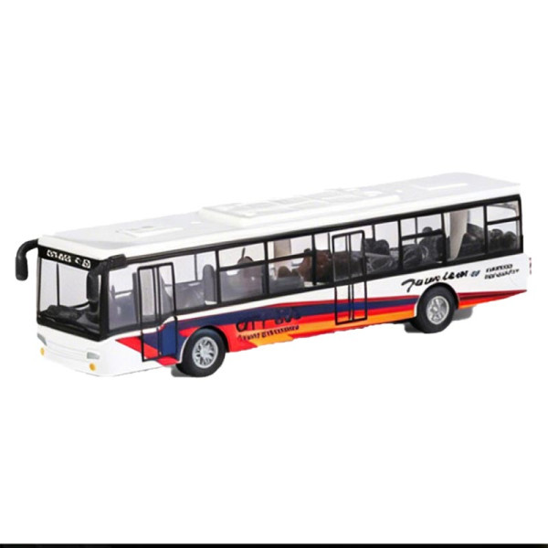 Машинка автобус металевий інерційний 1210-1D47_White