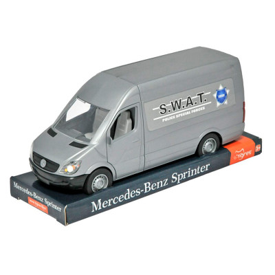 Автомобіль "Mercedes-Benz Sprinter" вантажний (сірий) на планшетці Tigres 39703