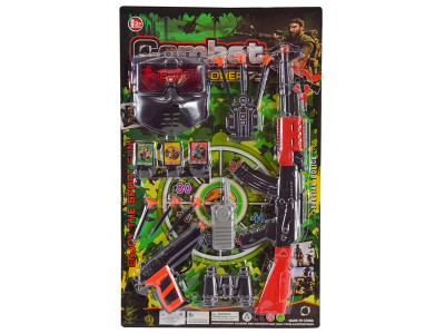 Військовий набір автомат пістолет 3 стріли на присосці бінокль рація о 881-4