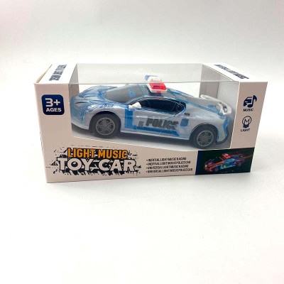 Машинка Легкова інерційна зі світлом 866-13/866-12_Police White