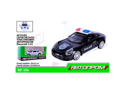 Машина мет. АВТОПРОМ 1:32 відчиняются двері AP74185_Black