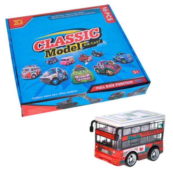 Машинка Автобус металевий інерційний XG879-017_Red Машинка Автобус металевий інерційний XG879-017_Red