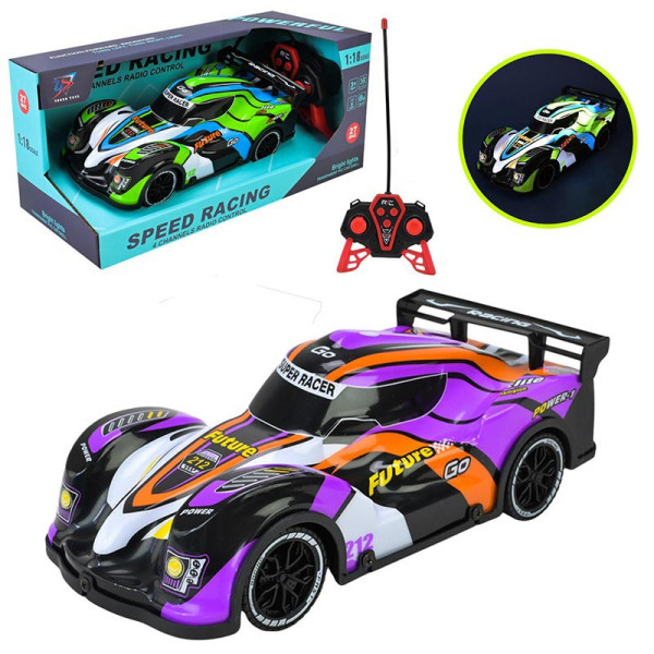 Машинка гоночна на радіокеруванні зі світлом на акумуляторі US-22015A~18A_Violet Машинка гоночна на радіокеруванні зі світлом на акумуляторі US-22015A~18A_Violet