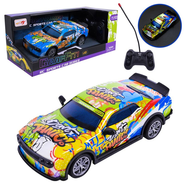 Машинка гоночна на радіокеруванні на батареках зі світлом 998-1B_Green