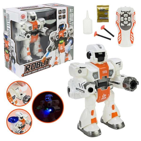 Робот на батарейках зі димом світлом і звуком стріляє 606-38 Робот на батарейках зі димом світлом і звуком стріляє 606-38