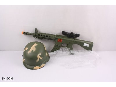 Військовий набір "Автомат із каскою" в сітці 6611B