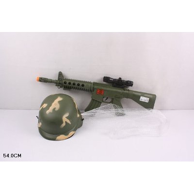 Військовий набір "Автомат із каскою" в сітці 6611B