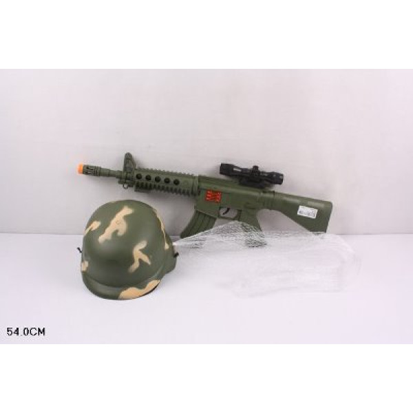 Військовий набір "Автомат із каскою" в сітці 6611B