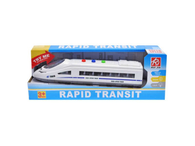 Електричка інерційна озвучена зі світлом в коробці RJ051 р.27*75*10см RJ051