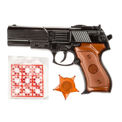 Пістолет із пістонами та значком Gold Gun 124