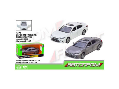 Машина мет АВТОПРОМ 1:43 Lexus ES300h 3 кольора двері що відчиняються 4376