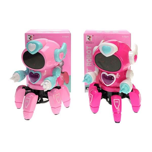 Робот музичний зі світлом ходить 2 види в коробці ZR142-3 Робот музичний зі світлом ходить 2 види в коробці ZR142-3