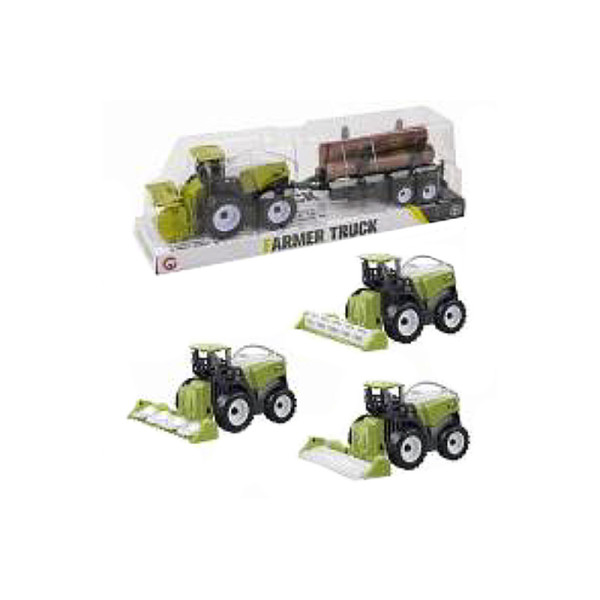 Трактор інерційний з причіпом в ковпаку 34х8х10 см 99703B