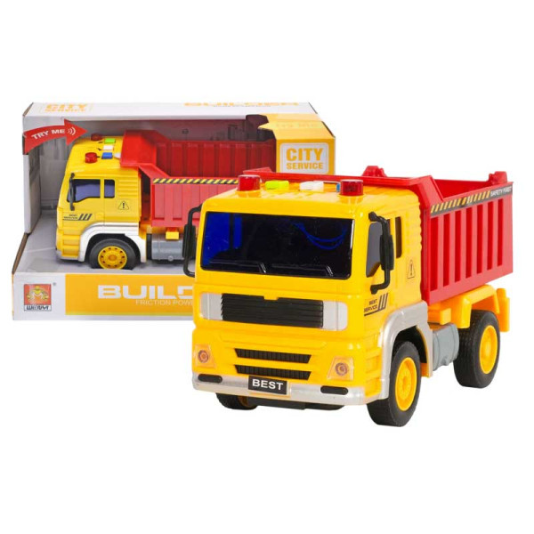 Вантажівка інерційна озвучена зі світлом в коробці р.24*12*155см. WY511A Вантажівка інерційна озвучена зі світлом в коробці р.24*12*155см. WY511A