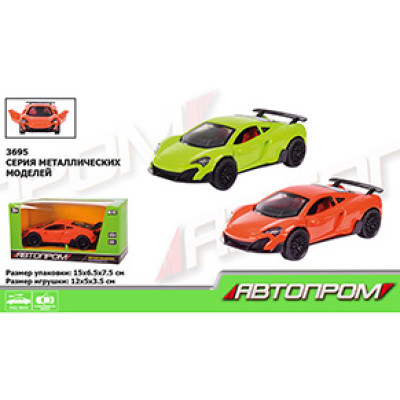Машина метал 3695 "АВТОПРОМ" 1:36 2 кольори відкр.двері багажник в кор 3695