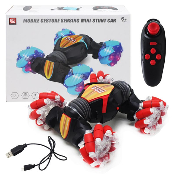 Машина трюкова на радіокеруванні світяться колеса акумулятор в коробці CV8818-88A-1_Red