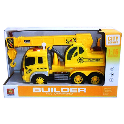 Спецтехніка кран батарейки світло звук GC040355 Спецтехніка кран батарейки світло звук GC040355