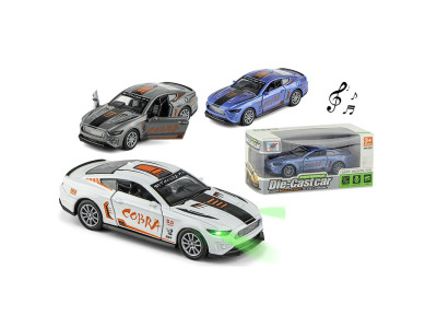 Машинка COBRA 1:32 металева інерційна з світлом і звуком K175B13 Машинка COBRA 1:32 металева інерційна з світлом і звуком K175B13