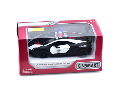 Машина "Lamborghini Sesto Elemento POLICE" метал KT5359WP