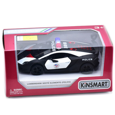 Машина "Lamborghini Sesto Elemento POLICE" метал KT5359WP