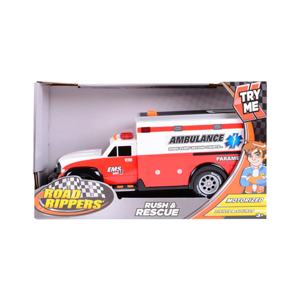 Рятувальна техніка "Швидка допомога" зі світлом і звуком 30см 34563 Рятувальна техніка "Швидка допомога" зі світлом і звуком 30см 34563