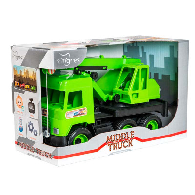 Авто "Middle truck" кран (св. зелений) в коробці 39483