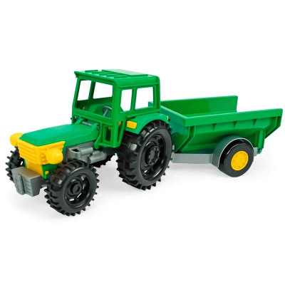 Машинка Tigres Трактор із причепом 39348_Trailer Green-Green