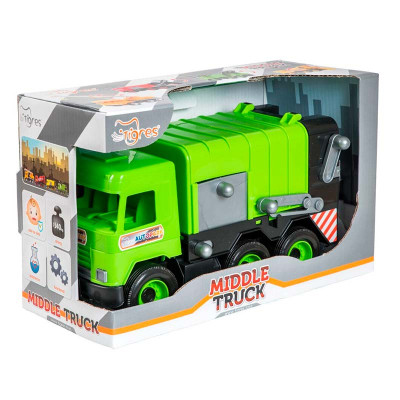 Машинка Tigres Сміттєвоз "Middle truck" зелена 39484 Машинка Tigres Сміттєвоз "Middle truck" зелена 39484