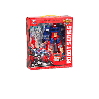 Робот-трансформер зі зброєю трансформуєтся в машинку 0754-12_Blue-Red