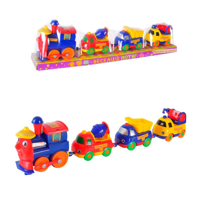 Паровозик арт. K1113 (18008E) (144шт/2) батар. 3 машинки слюд. 34*6*9см K1113 (18008E)