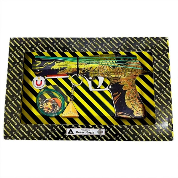 Гумкостріл Сувенір Декор Box Desert Eagle Якудза з дерева DE-Y
