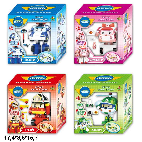 Трансформер РОБОКАР ПОЛІ в коробці (4 види) DT-335 Трансформер РОБОКАР ПОЛІ в коробці (4 види) DT-335