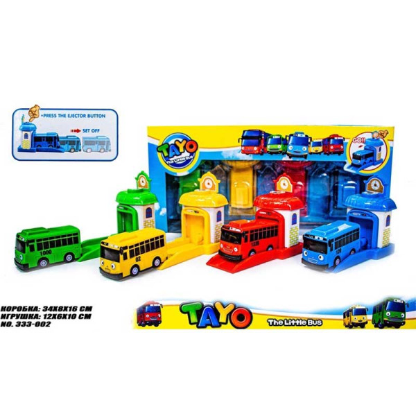 Набір Автобусів ТАЙО 333-002 з гаражем 333-002