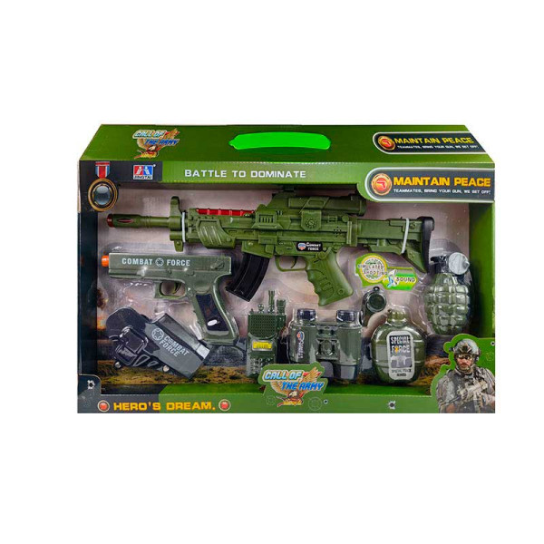 Військовий ігровий набір 2 види зброї з гранатою та аксесуарами M13 Військовий ігровий набір 2 види зброї з гранатою та аксесуарами M13