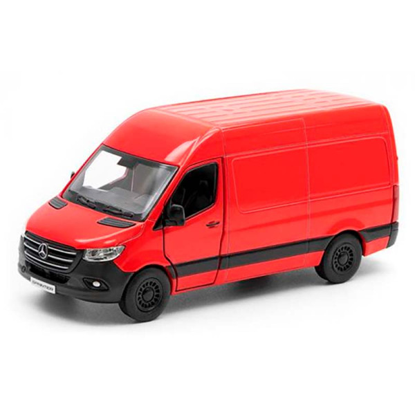 Машинка MERCEDES-BENZ Sprinter металева інерційна 4 кольори KT5426W_Red Машинка MERCEDES-BENZ Sprinter металева інерційна 4 кольори KT5426W_Red