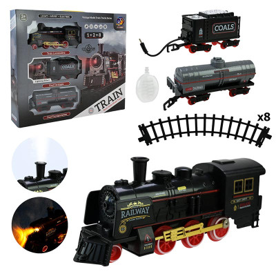 Залізниця з димом світлом і звуком на батарейках 652-X5 Залізниця з димом світлом і звуком на батарейках 652-X5