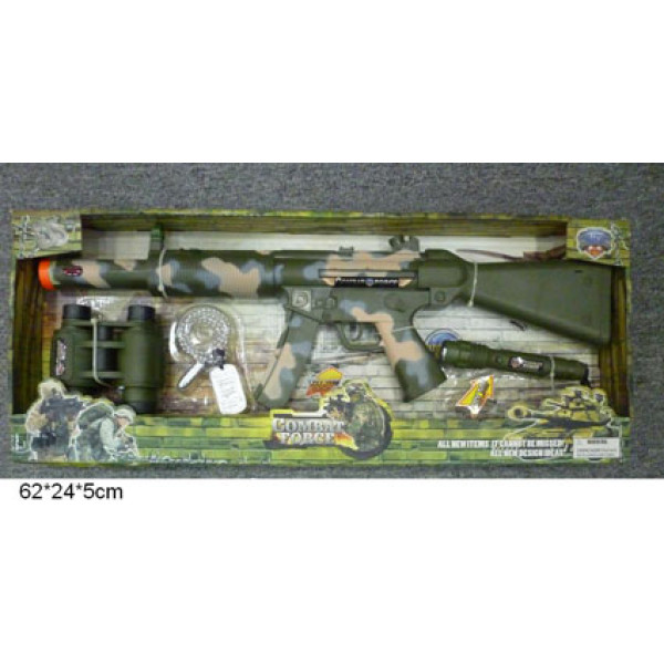Військовий набір зброї (музично-світловий автомат) у коробці 33240 Військовий набір зброї (музично-світловий автомат) у коробці 33240