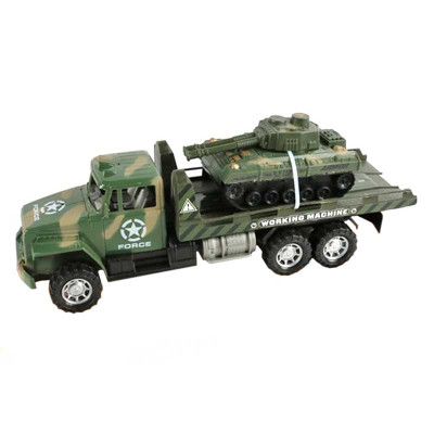 Автовоз військовий інерційний з танком в коробці 886-C2 р.45*14*20см 886-C2