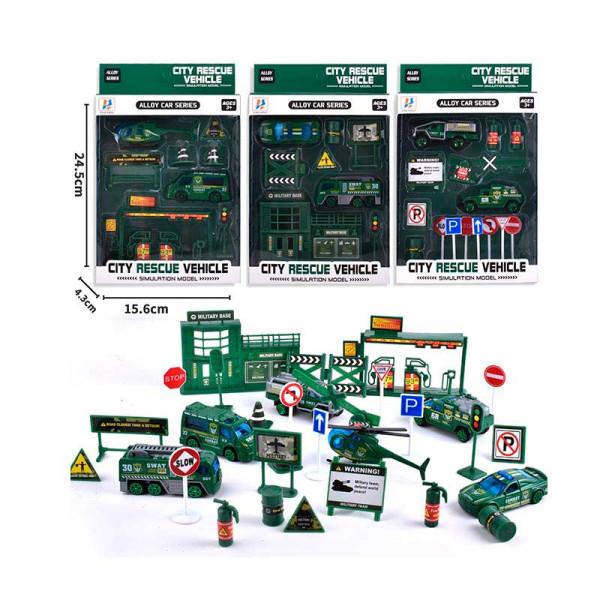 Набір металевих машин 3 види Військова техніка HS-A Набір металевих машин 3 види Військова техніка HS-A