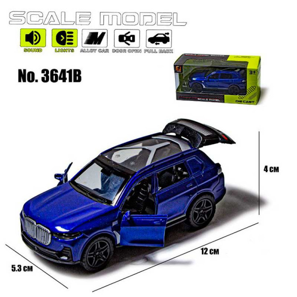 Машинка Scale model 3641B blue світло звук 3641B blue