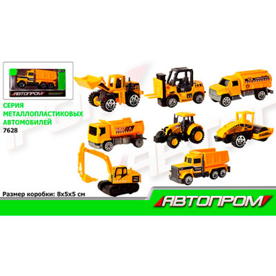 Машина метал. "АВТОПРОМ"1:64 8 видів в кор. 8*5*5см 7628