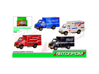 Машина метал 7839 "АВТОПРОМ" 1:50 4 кольори в коробці 12*7*6см 7839 Машина метал 7839 "АВТОПРОМ" 1:50 4 кольори в коробці 12*7*6см 7839