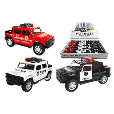 Машина "HUMMER Police" метал інерц.в боксі 12 шт. K137A15