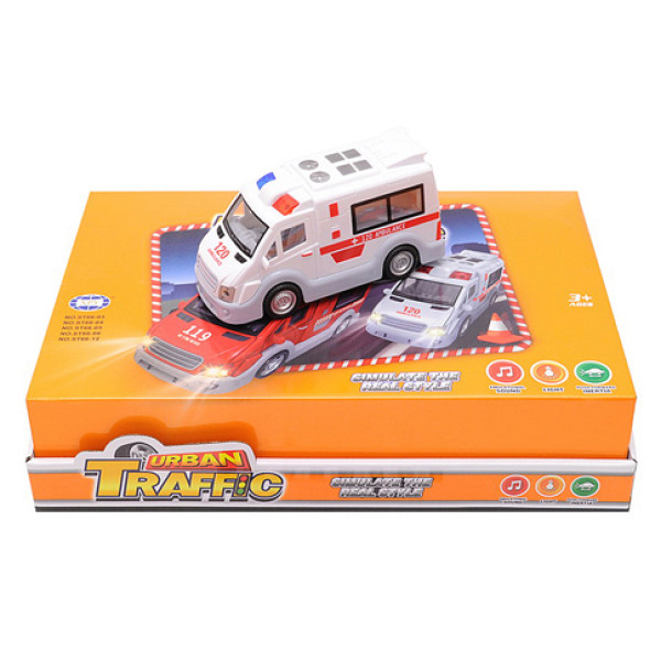 Машина "Швидка допомога" інеціонная (з музично-світловим ефектом) ST66-03 Машина "Швидка допомога" інеціонная (з музично-світловим ефектом) ST66-03