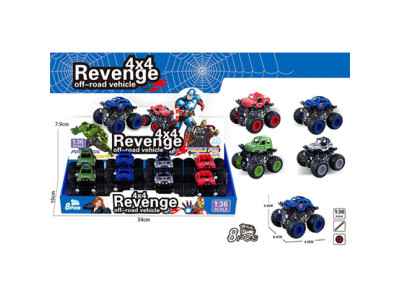 Джип "Супергерої" інерційний 4 види 638-8