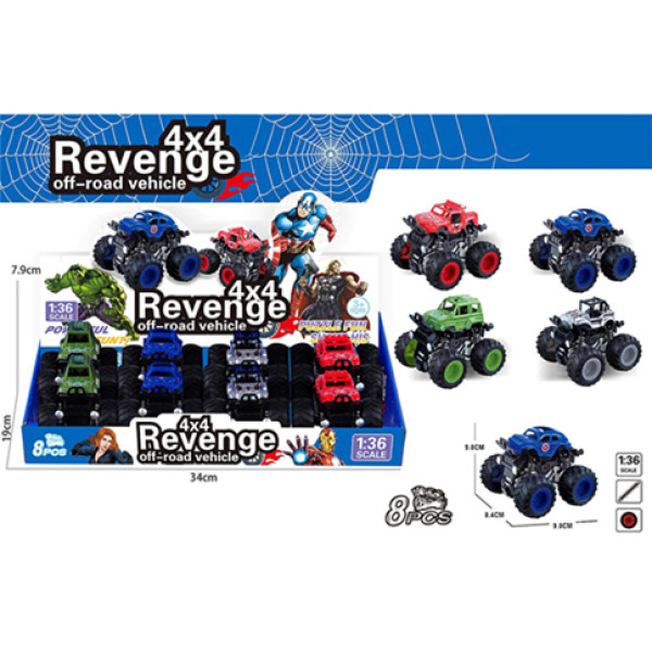 Джип "Супергерої" інерційний 4 види 638-8